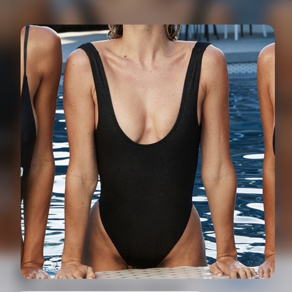Black Private Party One piece bathing suit size M/L